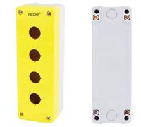 UrbanHui Scatola di controllo impermeabile con pulsante Bellmei IP65, materiale composito ABS+PC, design Knockout a 1 foro con sistema di tenuta migliorato per resistenza all'umidità (4 fori)