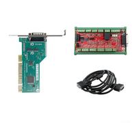 UrbanHui Scheda di controllo del movimento CNC a 3 assi per macchine per incisione, interfaccia PCI Stepper Drive, scheda di cablaggio migliorata, supporto memoria spegnimento (piccolo set completo)