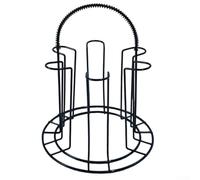 UrbanHui Scolapiatti in acciaio inox, supporto in vetro invertito per spazio efficiente sul bancone della cucina e organizzazione (L-Nero)