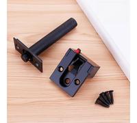 UrbanHui Serratura antifurto per porta realizzata in lega di zinco, design nascosto per sicurezza estetica, catena rinforzata con giunto sferico, adatta per varie porte standard (nero)