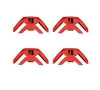 UrbanHui Set di 4 connettori in plastica a 90 gradi per montaggio senza trapano, compatibili con il tipico spessore piatto (rosso)