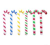 UrbanHui Set di 6 stampelle gonfiabili per caramelle, progettate per uso interno ed esterno, in PVC resistente alle perdite e colorate per motivi festivi