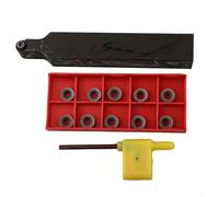 UrbanHui SRDPN 2020K10 - Portautensili esterno in carburo CNC, 20 mm, con inserti RPMT10T3MOE, per lame rotonde in metallo duro RPMT10, acciaio legato, angolo di taglio di 45 gradi, semilavoratura e