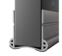 UrbanHui Striscia di tenuta inferiore della porta in PVC con forte, fornisce protezione antivento e insonorizzata, adatta a vari tipi di porte per migliorare il comfort interno (grigio)