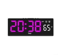 UrbanHui Sveglia digitale a LED con doppia funzione di allarme, visualizzazione della temperatura sia in gradi Fahrenheit che Celsius, luce attivata dalla voce e cinque livelli di luminosità