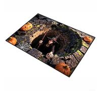 UrbanHui Tappetino per Halloween, 40 x 60 cm, design con fori 3D | Effetto foro 3D che piega la mente, vibrante per la stampa HD, benvenuto festivo, si adatta a porte standard