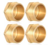 UrbanHui Tappo di chiusura in ottone con filettatura maschio da 34 pollici per fermare perdite d'acqua e sigillare le estremità dei tubi in diversi contesti idraulici