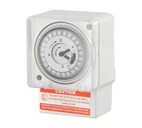 UrbanHui Timer meccanico AC220V Ciclo 24 ore Montaggio su guida DIN Interruttore orario 300H Backup Quartz Drive 15Min Impostazione per uso industriale domestico SL-189