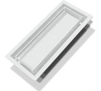 UrbanHui Ventilatore da pavimento regolabile in acciaio, 10 x 25,4 cm, con design a goccia per una facile installazione e controllo del flusso d'aria personalizzato (bianco)