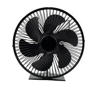 UrbanHui Ventilatore per camino con coperchio protettivo a 6 pale, protezione contro il surriscaldamento (striscia di bimetallo), verde (senza batterie o elettricità), facile da usare, intervallo di