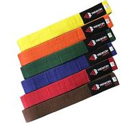URBANSBEE Cintura per Taekwondo Professionale Karate - Cinture per Arti Marziali, Karate Judo Cinture, Cintura Budo, Sport da Combattimento qualità Premium (1 / 220cm, Blu)