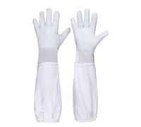 URBANSBEE Guanti Apicoltore professionale con Maniche | Resistente alle Punture D'api | Pelle Guanti Apicoltura Protezione | Durevoli e Traspiranti | 1 Paio Per principianti ed esperti | unisex