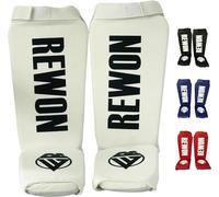 URBANSBEE Paratibia Kick Boxing Muay Thai - Parastinchi da Uomo per MMA,Allenamento,Sparring,Arti Marziali,Boxe,Taekwondo,Karatè - Protezione Completa per Collo del Piede-Shin Guard - Unisex, Adulto