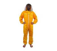 URBANSBEE Tuta Apicoltore Professionale Ventilata con Cappello fantasia, Cappello Integrato e Ampie Tasche - Abbigliamento Protettivo per Apicoltura, Anti-Punture API, Naturale traspirante /Resistente