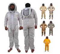 URBANSBEE Tuta Apicoltore Ventilata Professionale Abito Apicoltura con Fantasia Cappello e ampia tasca per gli apicoltori, Maschera/Velo per La Prevenzione Dei Morsi Di Api, unisex -Taglie Disponibili