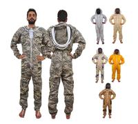 URBANSBEE Tuta Apicoltore Ventilata Professionale Abito Apicoltura con Fantasia Cappello e ampia tasca per gli apicoltori, Maschera/Velo per La Prevenzione Dei Morsi Di Api, unisex -Taglie Disponibili