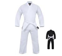 URBANSBEE Tuta Kimono Karate Gi in Cotone Bianco - Uniforme Professionale da Allenamento, Arti Marziali, MMA, Karate, Taekwondo - Uomini, Donne e Bambini