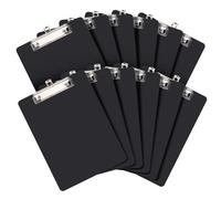 URbantin 12 Pezzi A5 Portablocco,Clipboard con Clip in Metallo und Appeso Buca,Nero