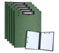URbantin 5 Pezzi Portablocco A4 con Pinza,Cartellina Rigida,Clipboard,Verde