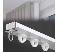UrbanUp Binario Tenda Soffitto Binario Scorrevole per Tende in Lega di Alluminio Lungo 1-8 m, Binario per Tende Incassato per Doccia/Cucina, Aste per Tende in Metallo Nascoste(3.1m(10.1ft))