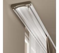 UrbanUp Binario Tenda Soffitto Binario Singolo per Tenda in Metallo Nascosta per Doccia/Cucina, Binario per Tenda Scorrevole Oscurante, Staffa per Aste per Tende per la Casa(3m(9.8ft))