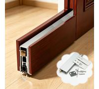 UrbanUp Paraspifferi Sottoporta Set di Guarnizioni Automatiche per Porte da Incasso, Guarnizione Inferiore per Porte Regolabile 30-180cm, Guarnizione Antipolvere Avvitabile Striscia