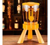 UrbanUp Spillatore Birra da Casa Distributore di Bevande con Rubinetto, Colonna di Birra da Tavolo con Tubo di Congelamento Luminoso, Distributori di Bevande per Feste/Ospiti a Casa(Orange)