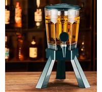 UrbanUp Spillatore Birra da Casa Distributore di Bevande con Rubinetto, Colonna di Birra da Tavolo con Tubo di Congelamento Luminoso, Distributori di Bevande per Feste/Ospiti a Casa(Green B)