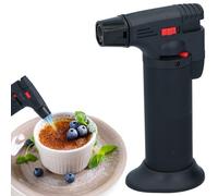 URBN-CHEF Cannello professionale ricaricabile a butano con fiamma regolabile, perfetta per creme brûlée, bruciare, barbecue, sicurezza per bambini, design portatile e costruzione durevole