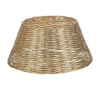 URBNLIVING, Base per albero in rattan intrecciato in vimini di salice naturale, per Natale, oro