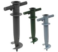 URBNLIVING Portaombrelli a vite - 19-32 mm regolabile ancoraggio picchetto stand per spiaggia, giardino o esterno confezione da 2