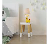 URBNLIVING Sgabello portatile in legno per bambini, leggero e antiscivolo, altezza 26 cm x profondità 24 cm, sedia rotonda bianca per bambini piccoli, decorazione per la casa per scrivania, tavolo