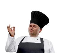 Urby Cappello da cuoco extra large, simile a quello della taglia XL, XXL o 7 1/2 in su, grande comfort per chef con testa più grande o più grande, nero, X-Large-XX-Large