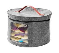 URCheers Contenitore per cappelli con coperchio, pop-up grande, rotondo, con manico per riporre cappelli in feltro, dimensioni 17 pollici