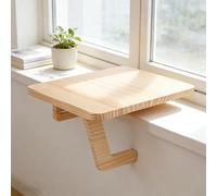 URCheers Supporto per davanzale in legno, 30 x 30 cm, per piante, mensole sospese, scaffali, mensole, prolunghe per davanzale, adatto per piccole piante in vaso o oggetti leggeri