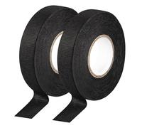 URCIANOW 2 Rotoli Nero Nastro Isolante Autoadesivo 19mm x 15m Nastro per Fascio Cavi Auto Nastro Isolante Resistente alle Alte Temperature per Cablaggio di Veicoli, Casa e Cavi Elettrici