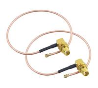 urcianow 2pcs SMA Femmina a RF IPEX/IPX Mini PCI con cavo coassiale di estensione a bassa perdita di 20cm RG178