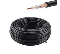 urcianow RG58 Cavo Coassiale 50 Ohm RG58 Bassa Perdita Cavo RG58 50 Metri Prolunga Singolo Schermato in Rame da 50 Metri per Antenne CB Satellitare TV