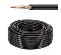 urcianow RG58 Kable RG58 Singolo nucleo pieno di rame 15 m WIFI Cavo di prolunga RG58 Low Loss Coassiale Connector Wire per Walkie Talkie Radio, Antenna, Router WiFi