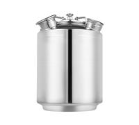 ureggvbu Botte per la pulizia della birra, in acciaio inox a 3 teste, contenitore per la pulizia della birra con coperchio, 2 spiedini tipo A, 1 lancia Keg tipo S