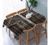 UREJD Tablecloth Stain Resistant 152x228 cm Rectangular Tablecloth Waterproof Decorative for Birthday Party Kitchen Dining Room,Vecchia porta da fienile con supporto a croce e porta in bronzo anticat