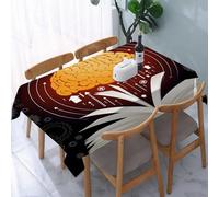 UREJD Tablecloth Stain Resistant 152x228 cm Rectangular Tablecloth Waterproof Decorative for Birthday Party Kitchen Dining Room,La conoscenza accende il potere del cervello, il cervello - i libri si