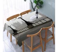 UREJD Tablecloth Stain Resistant 152x228 cm Rectangular Tablecloth Waterproof Decorative for Birthday Party Kitchen Dining Room,Il Big Ben e le Houses of Parliament a Londra, dall'altra parte del Tam