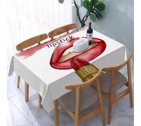 UREJD Tablecloth Stain Resistant 152x228 cm Rectangular Tablecloth Waterproof Decorative for Birthday Party Kitchen Dining Room,Rimedio per una brutta giornata: come i rossetti trasformano le emozion