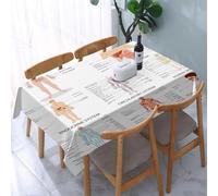 UREJD Tablecloth Stain Resistant 152x228 cm Rectangular Tablecloth Waterproof Decorative for Birthday Party Kitchen Dining Room,Anatomia umana, grafico completo delle diverse strutture corporee degli