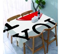 UREJD Tablecloth Stain Resistant 152x228 cm Rectangular Tablecloth Waterproof Decorative for Birthday Party Kitchen Dining Room,Ti amo, messaggio di San Valentino, compleanno, migliori amici, amore,