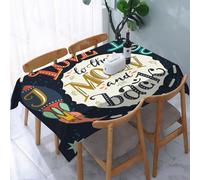 UREJD Tablecloth Stain Resistant 152x228 cm Rectangular Tablecloth Waterproof Decorative for Birthday Party Kitchen Dining Room,Ti amo, tono su tono pastello moderno San Valentino romantico Divertime