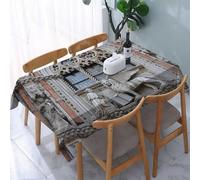 UREJD Tablecloth Stain Resistant 152x228 cm Rectangular Tablecloth Waterproof Decorative for Birthday Party Kitchen Dining Room,Veduta aerea della città di Venezia con la chiesa di San Marco, Veneto,