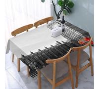 UREJD Tablecloth Stain Resistant 152x228 cm Rectangular Tablecloth Waterproof Decorative for Birthday Party Kitchen Dining Room,Londra, Torre del Big Ben, inizio del ponte di Westminster con immagine