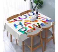 UREJD Tablecloth Stain Resistant 152x228 cm Rectangular Tablecloth Waterproof Decorative for Birthday Party Kitchen Dining Room,Il testo artistico The Power You Have è presentato in caratteri geome